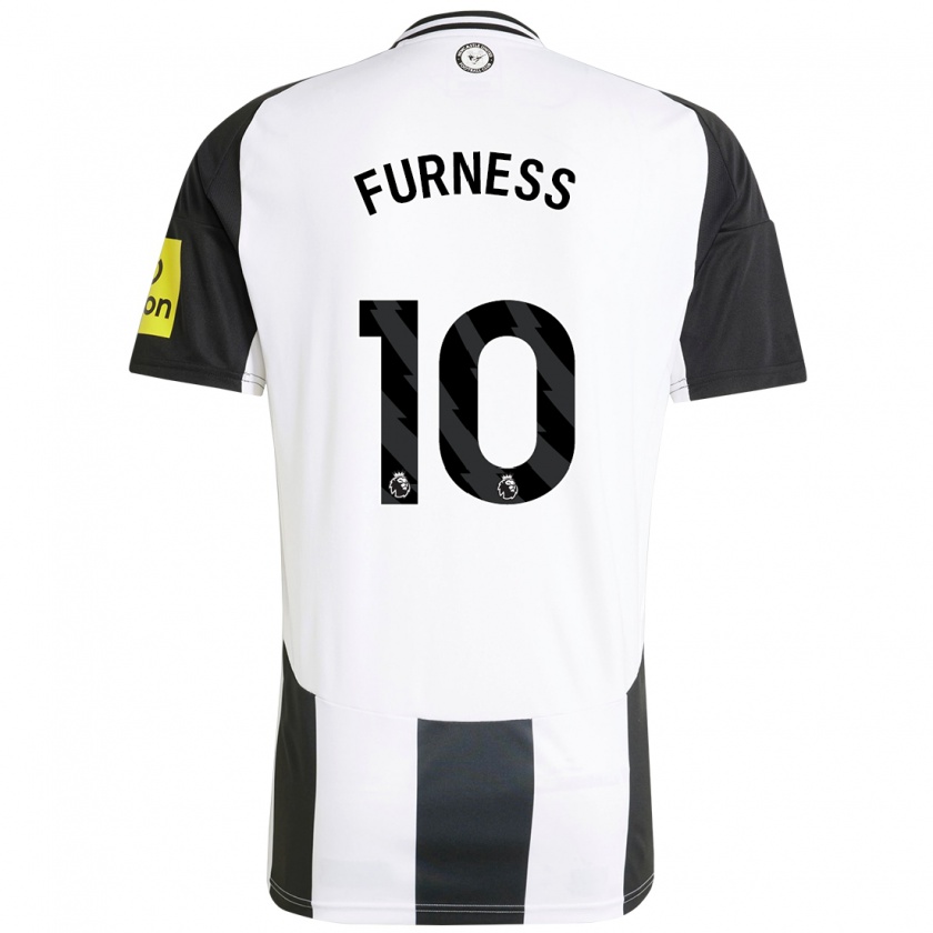 Kandiny Hombre Camiseta Rachel Furness #10 Blanco Negro 1ª Equipación 2024/25 La Camisa Chile