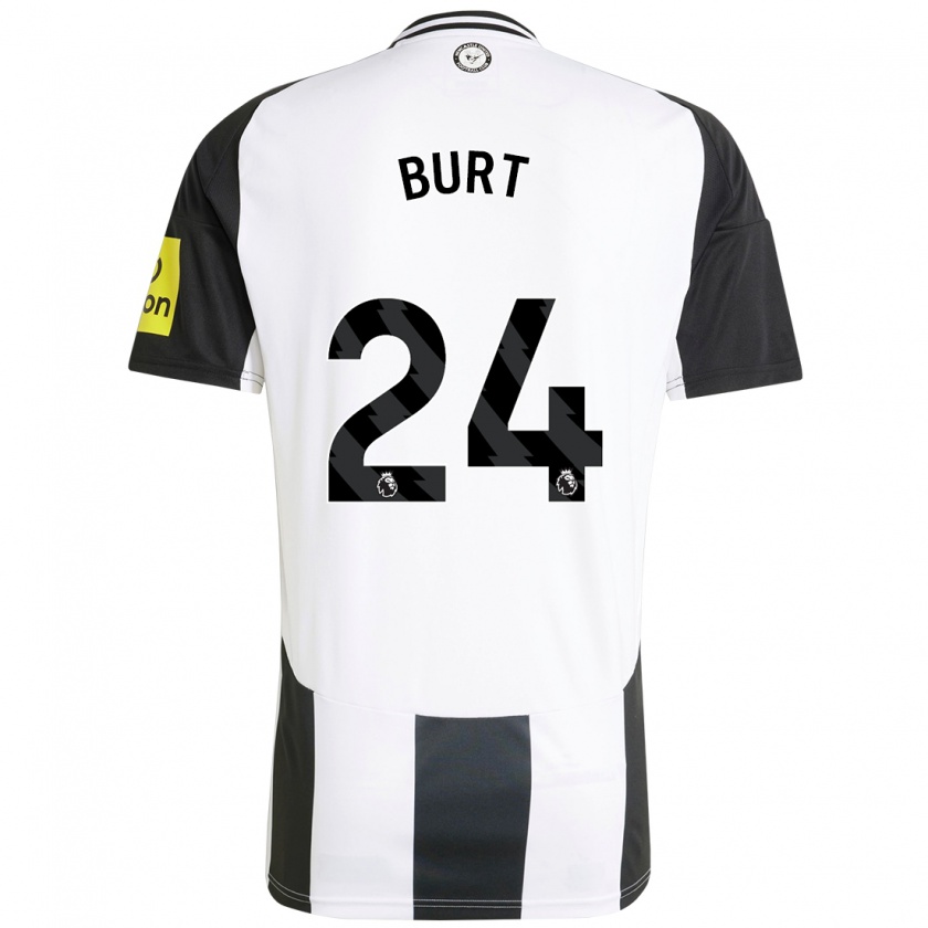 Kandiny Hombre Camiseta Daisy Burt #24 Blanco Negro 1ª Equipación 2024/25 La Camisa Chile