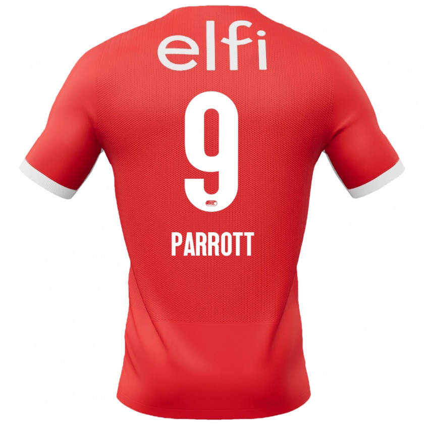 Kandiny Hombre Camiseta Troy Parrott #9 Rojo Blanco 1ª Equipación 2024/25 La Camisa Chile