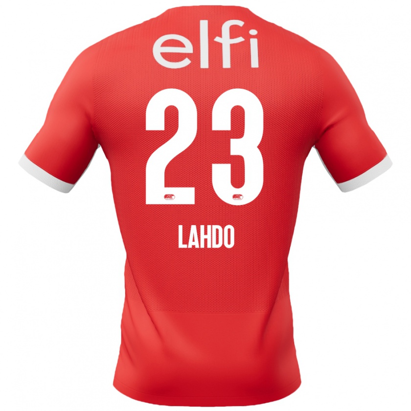 Kandiny Hombre Camiseta Mayckel Lahdo #23 Rojo Blanco 1ª Equipación 2024/25 La Camisa Chile