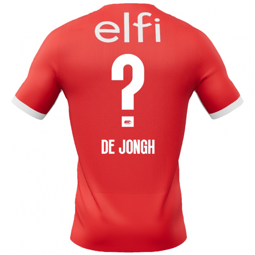 Kandiny Hombre Camiseta Iain De Jongh #0 Rojo Blanco 1ª Equipación 2024/25 La Camisa Chile