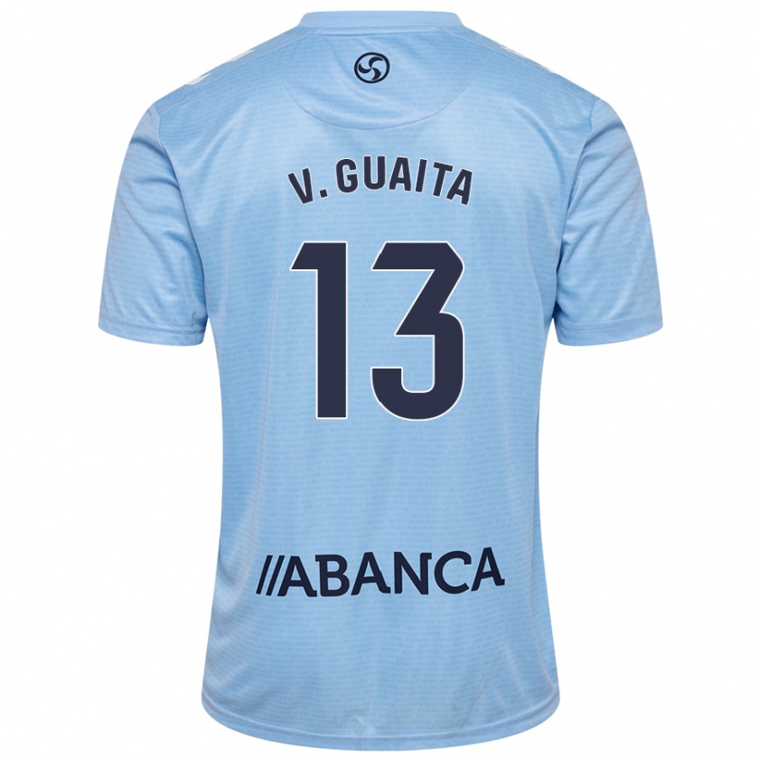 Kandiny Hombre Camiseta Vicente Guaita #13 Azul Cielo 1ª Equipación 2024/25 La Camisa Chile