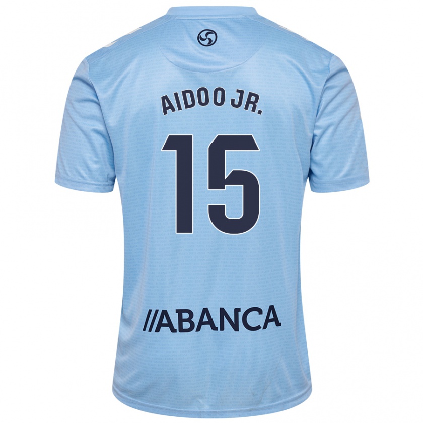 Kandiny Hombre Camiseta Joseph Aidoo #15 Azul Cielo 1ª Equipación 2024/25 La Camisa Chile