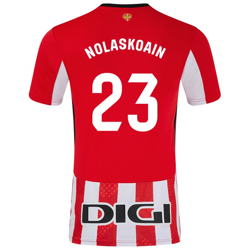 Kandiny Hombre Camiseta Peru Nolaskoain #23 Rojo Blanco 1ª Equipación 2024/25 La Camisa Chile