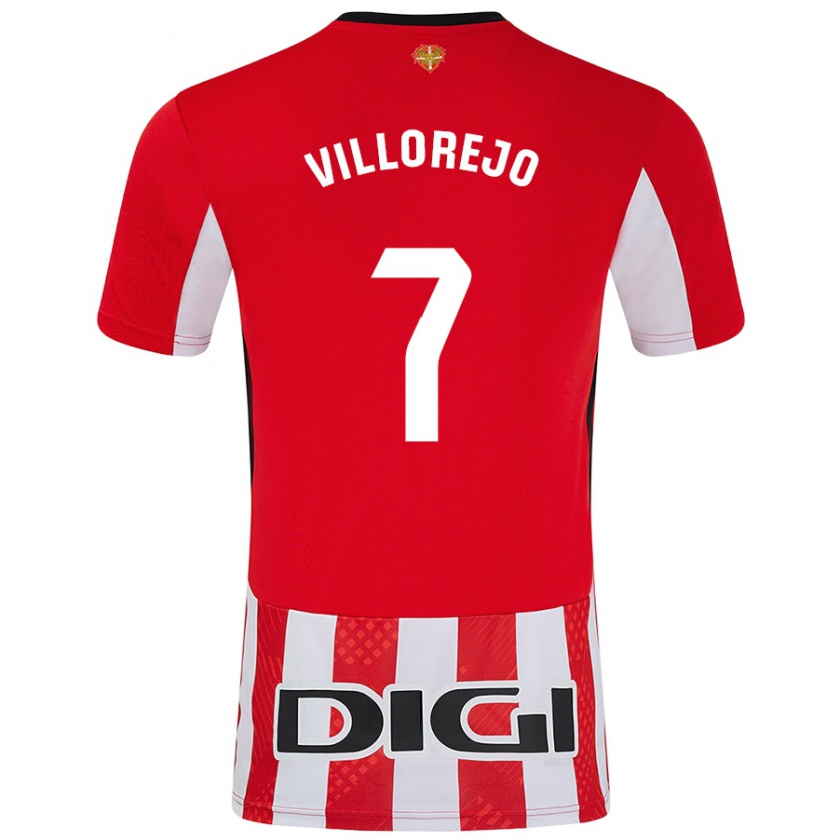 Kandiny Hombre Camiseta Ardaitz Villorejo #7 Rojo Blanco 1ª Equipación 2024/25 La Camisa Chile