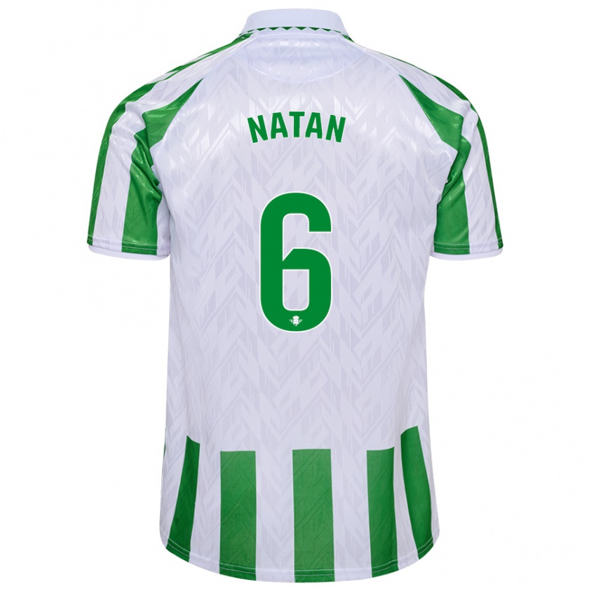 Kandiny Hombre Camiseta Natan #6 Verde Rayas Blancas 1ª Equipación 2024/25 La Camisa Chile