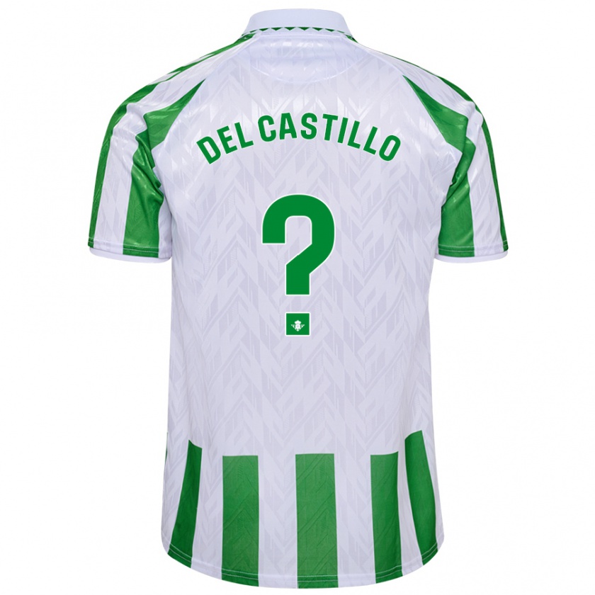 Kandiny Hombre Camiseta Gonzalo Del Castillo #0 Verde Rayas Blancas 1ª Equipación 2024/25 La Camisa Chile