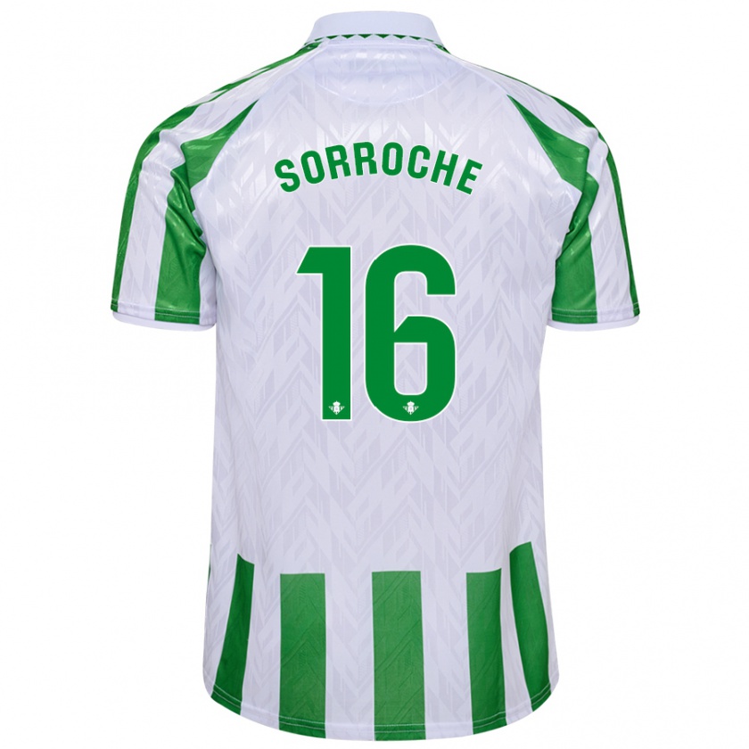 Kandiny Hombre Camiseta Ginés Sorroche #16 Verde Rayas Blancas 1ª Equipación 2024/25 La Camisa Chile