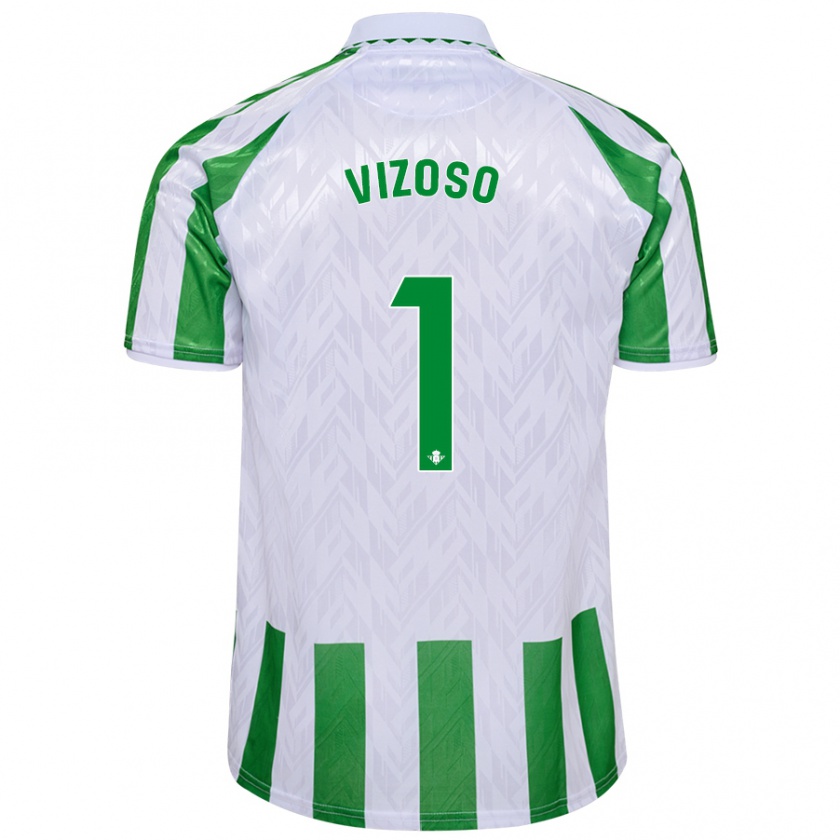 Kandiny Hombre Camiseta Paula Vizoso #1 Verde Rayas Blancas 1ª Equipación 2024/25 La Camisa Chile