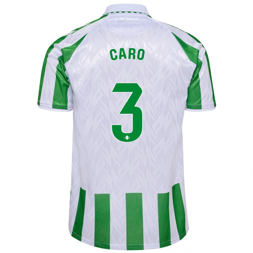 Kandiny Hombre Camiseta Andrés Caro #3 Verde Rayas Blancas 1ª Equipación 2024/25 La Camisa Chile