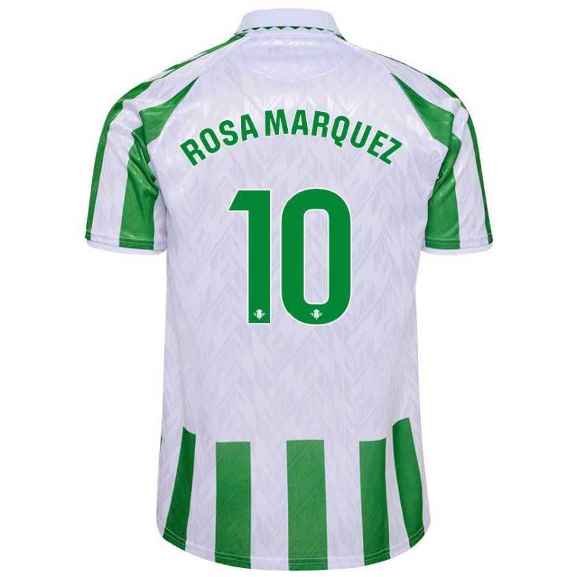 Kandiny Hombre Camiseta Rosa Márquez Baena #10 Verde Rayas Blancas 1ª Equipación 2024/25 La Camisa Chile