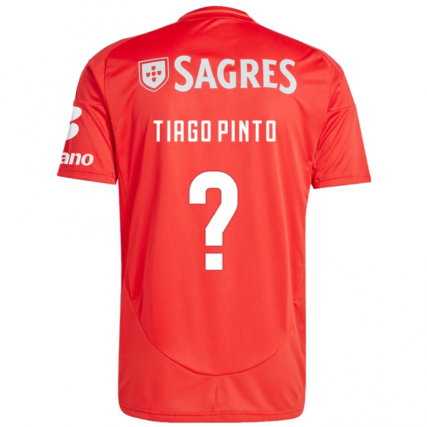 Kandiny Hombre Camiseta Tiago Pinto #0 Rojo Blanco 1ª Equipación 2024/25 La Camisa Chile