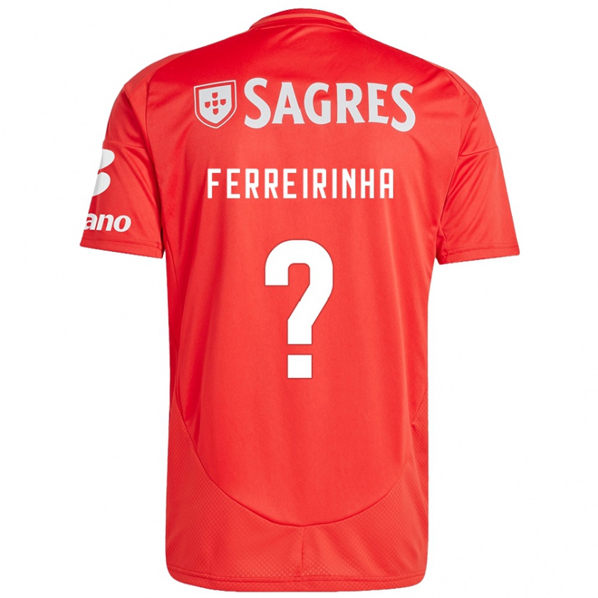 Kandiny Hombre Camiseta Afonso Ferreirinha #0 Rojo Blanco 1ª Equipación 2024/25 La Camisa Chile