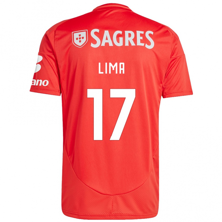 Kandiny Hombre Camiseta Ivan Lima #17 Rojo Blanco 1ª Equipación 2024/25 La Camisa Chile