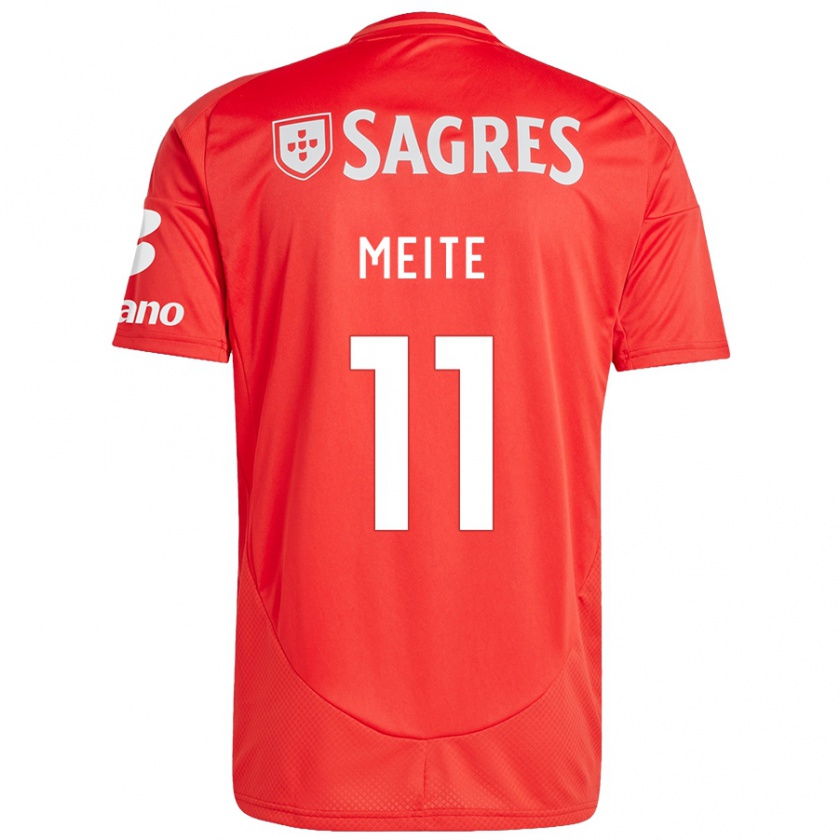 Kandiny Hombre Camiseta Soualiho Meite #11 Rojo Blanco 1ª Equipación 2024/25 La Camisa Chile