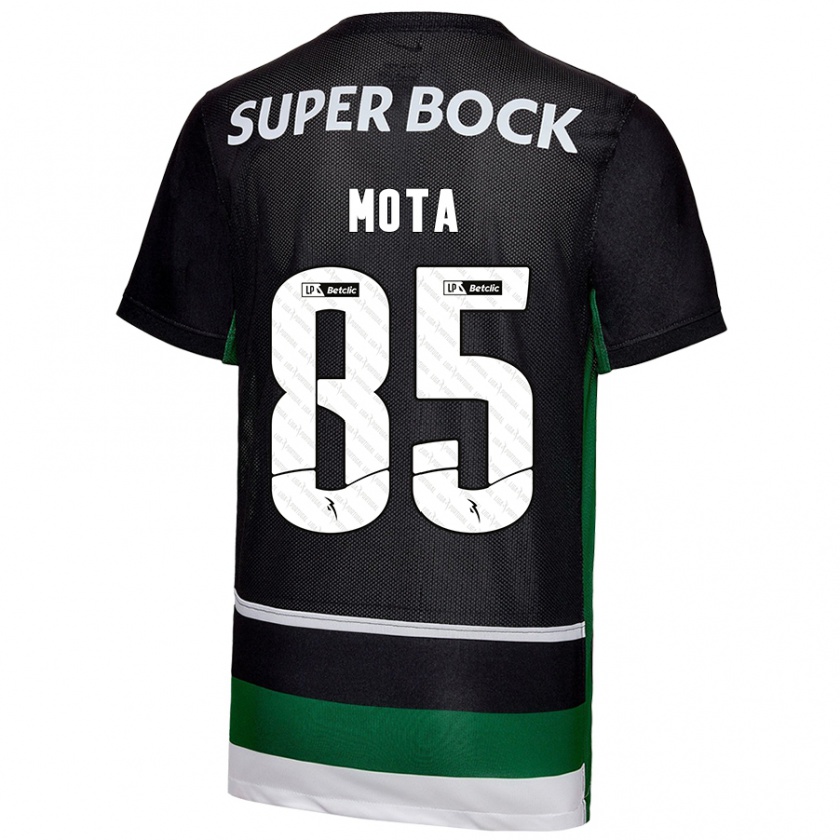 Kandiny Hombre Camiseta Rafael Mota #85 Negro Blanco Verde 1ª Equipación 2024/25 La Camisa Chile