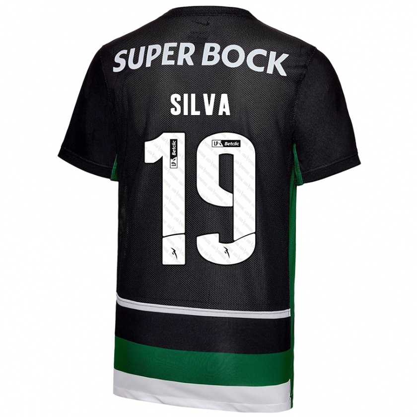 Kandiny Hombre Camiseta Diana Silva #19 Negro Blanco Verde 1ª Equipación 2024/25 La Camisa Chile