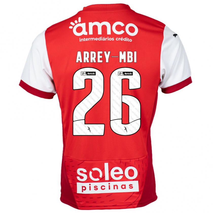 Kandiny Hombre Camiseta Bright Arrey-Mbi #26 Rojo Blanco 1ª Equipación 2024/25 La Camisa Chile