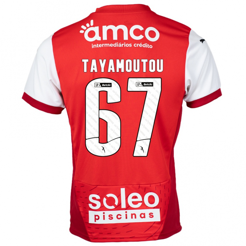 Kandiny Hombre Camiseta Enzo Tayamoutou #67 Rojo Blanco 1ª Equipación 2024/25 La Camisa Chile