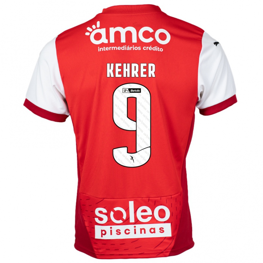 Kandiny Hombre Camiseta Caroline Kehrer #9 Rojo Blanco 1ª Equipación 2024/25 La Camisa Chile