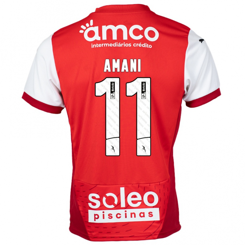 Kandiny Hombre Camiseta Jolina Amani #11 Rojo Blanco 1ª Equipación 2024/25 La Camisa Chile