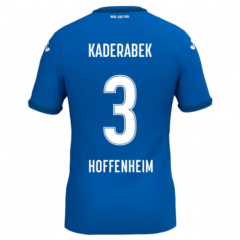 Kandiny Hombre Camiseta Pavel Kaderabek #3 Azul Real 1ª Equipación 2024/25 La Camisa Chile