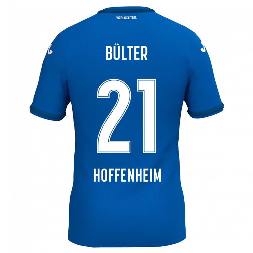 Kandiny Hombre Camiseta Marius Bülter #21 Azul Real 1ª Equipación 2024/25 La Camisa Chile