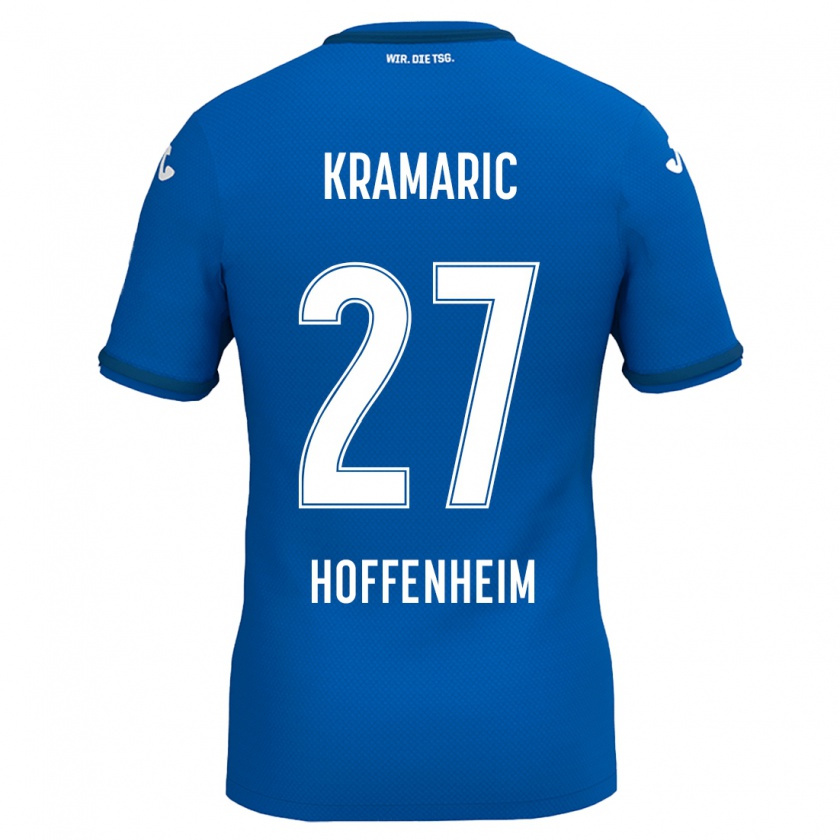 Kandiny Hombre Camiseta Andrej Kramaric #27 Azul Real 1ª Equipación 2024/25 La Camisa Chile