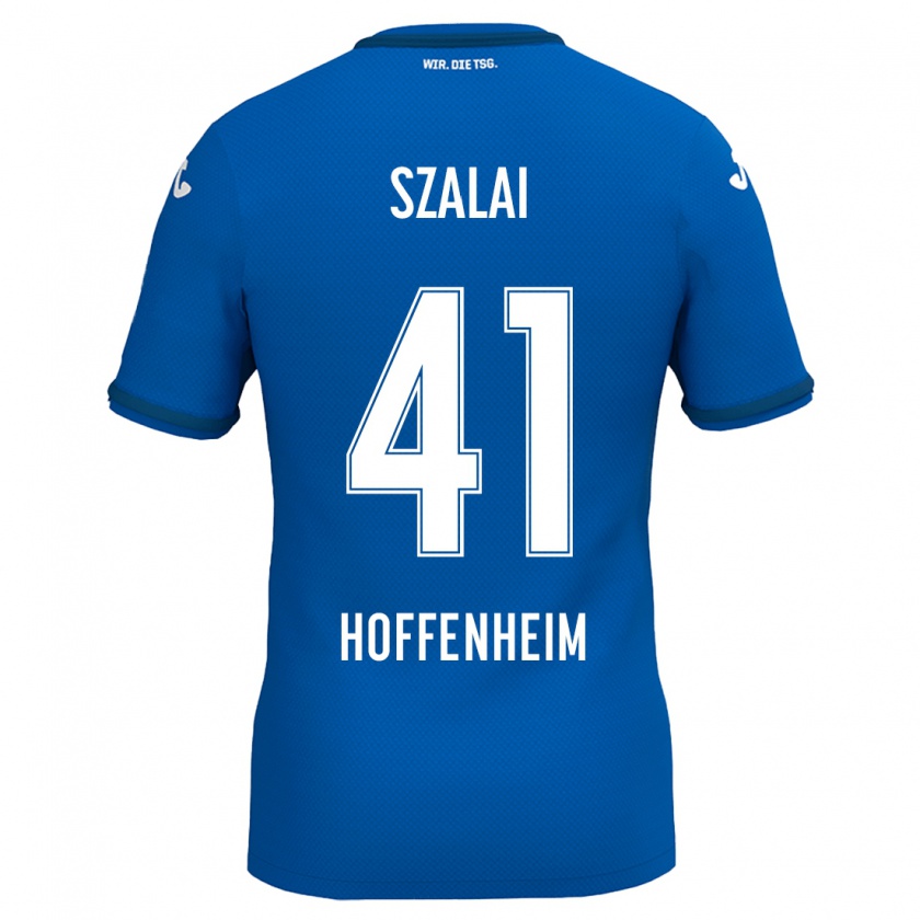 Kandiny Hombre Camiseta Attila Szalai #41 Azul Real 1ª Equipación 2024/25 La Camisa Chile