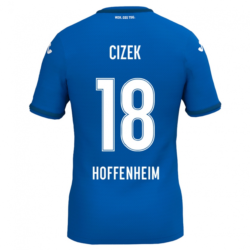 Kandiny Hombre Camiseta Krystof Cizek #18 Azul Real 1ª Equipación 2024/25 La Camisa Chile