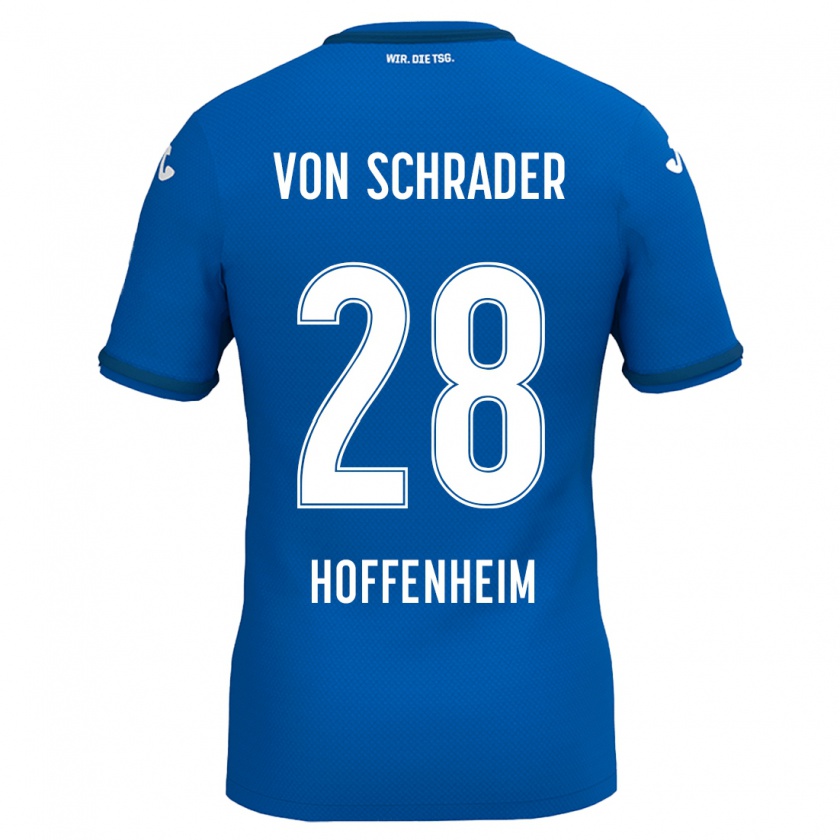 Kandiny Hombre Camiseta Lina Von Schrader #28 Azul Real 1ª Equipación 2024/25 La Camisa Chile