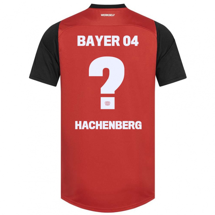 Kandiny Hombre Camiseta Merlin Hachenberg #0 Rojo Negro 1ª Equipación 2024/25 La Camisa Chile