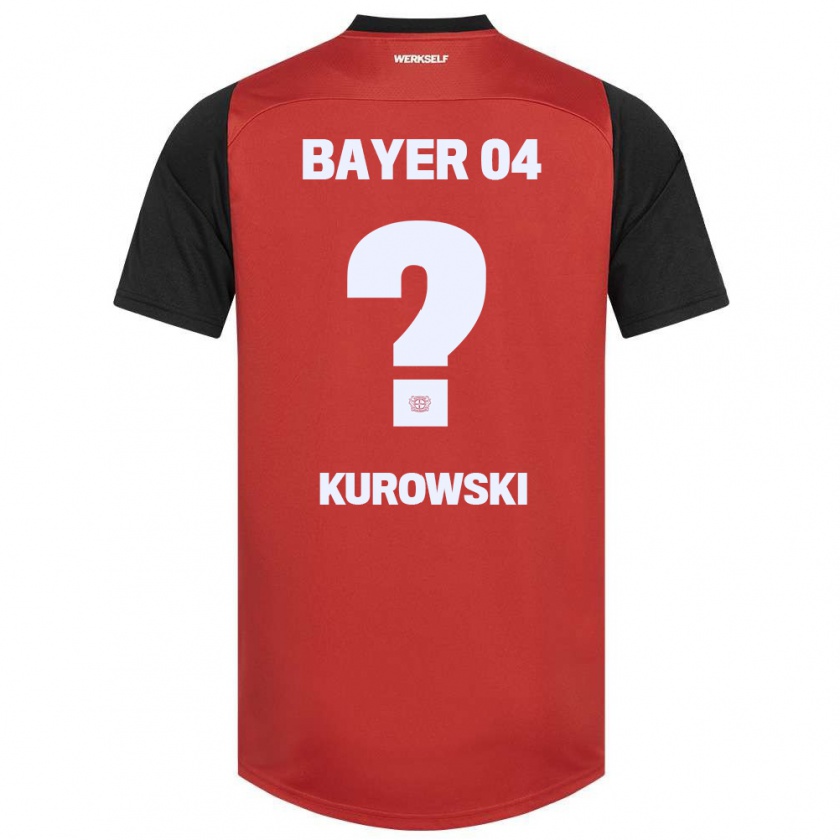 Kandiny Hombre Camiseta Julien Kurowski #0 Rojo Negro 1ª Equipación 2024/25 La Camisa Chile