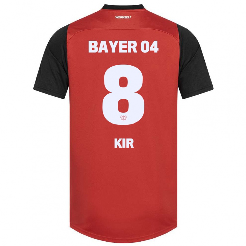 Kandiny Hombre Camiseta Burak Kir #8 Rojo Negro 1ª Equipación 2024/25 La Camisa Chile