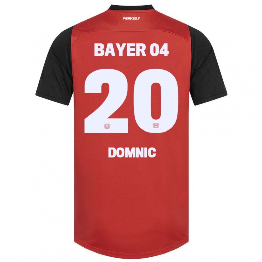 Kandiny Hombre Camiseta Nebe-Sirak Domnic #20 Rojo Negro 1ª Equipación 2024/25 La Camisa Chile