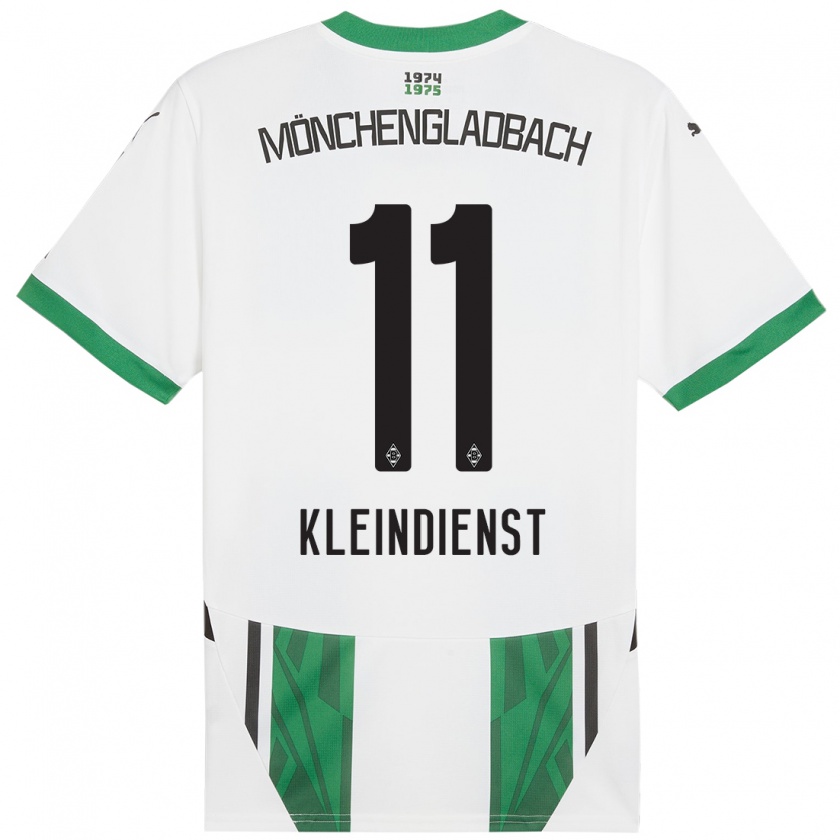 Kandiny Hombre Camiseta Tim Kleindienst #11 Blanco Verde 1ª Equipación 2024/25 La Camisa Chile