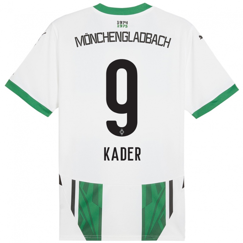 Kandiny Hombre Camiseta Cagatay Kader #9 Blanco Verde 1ª Equipación 2024/25 La Camisa Chile