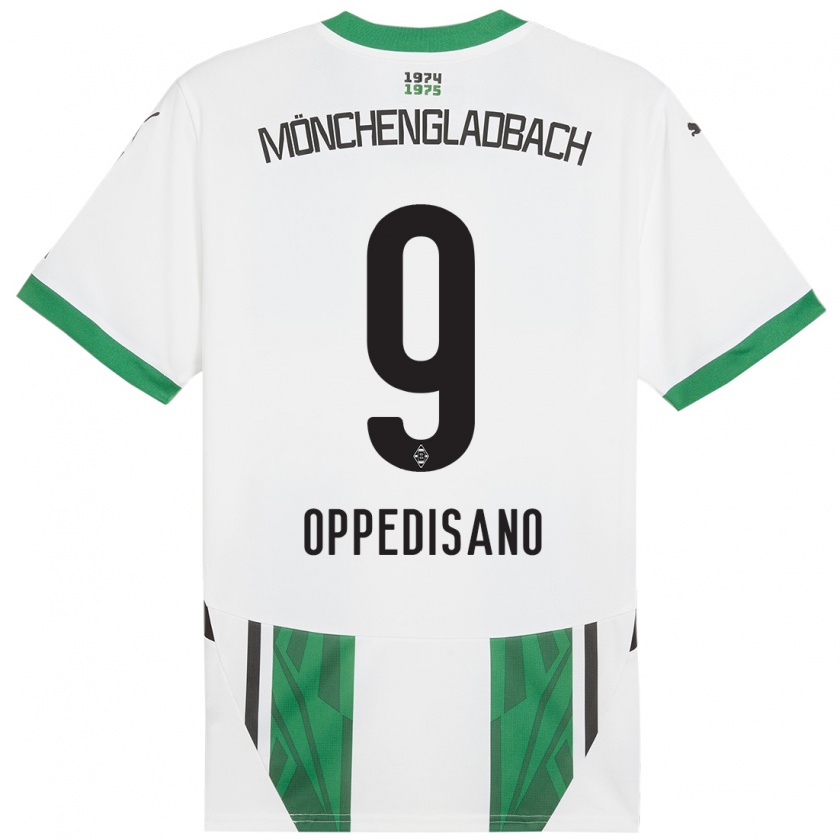 Kandiny Hombre Camiseta Valentina Oppedisano #9 Blanco Verde 1ª Equipación 2024/25 La Camisa Chile