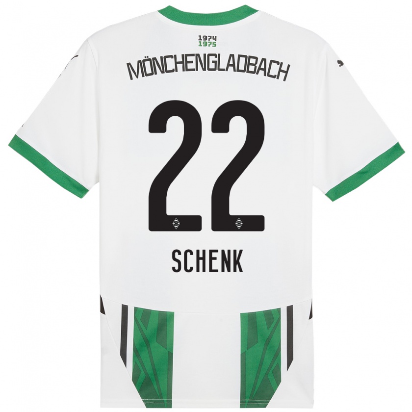 Kandiny Hombre Camiseta Isabel Schenk #22 Blanco Verde 1ª Equipación 2024/25 La Camisa Chile