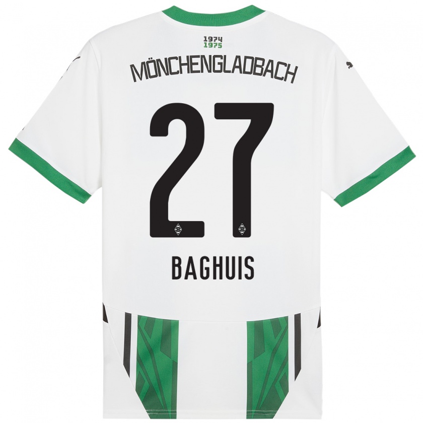 Kandiny Hombre Camiseta Chantal Baghuis #27 Blanco Verde 1ª Equipación 2024/25 La Camisa Chile