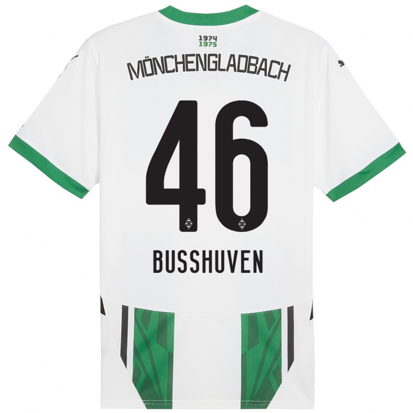 Kandiny Hombre Camiseta Alina Busshuven #46 Blanco Verde 1ª Equipación 2024/25 La Camisa Chile