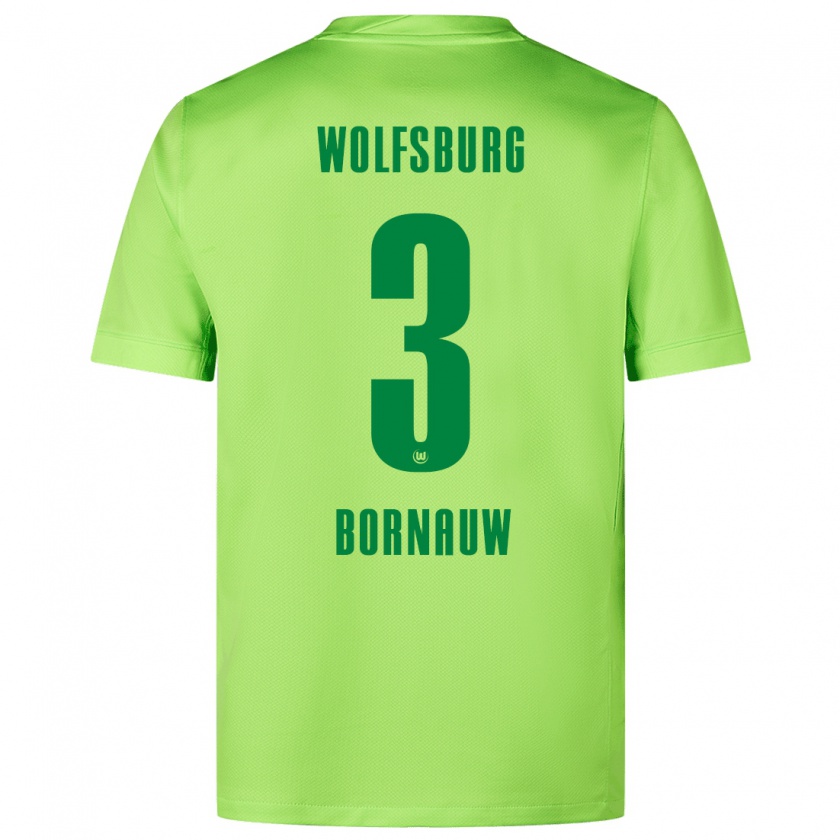 Kandiny Hombre Camiseta Sebastiaan Bornauw #3 Verde Fluorescente 1ª Equipación 2024/25 La Camisa Chile