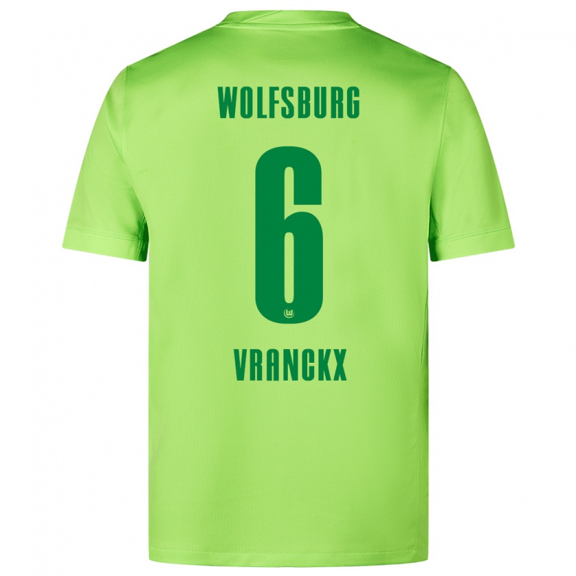 Kandiny Hombre Camiseta Aster Vranckx #6 Verde Fluorescente 1ª Equipación 2024/25 La Camisa Chile