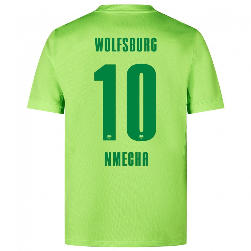 Kandiny Hombre Camiseta Lukas Nmecha #10 Verde Fluorescente 1ª Equipación 2024/25 La Camisa Chile