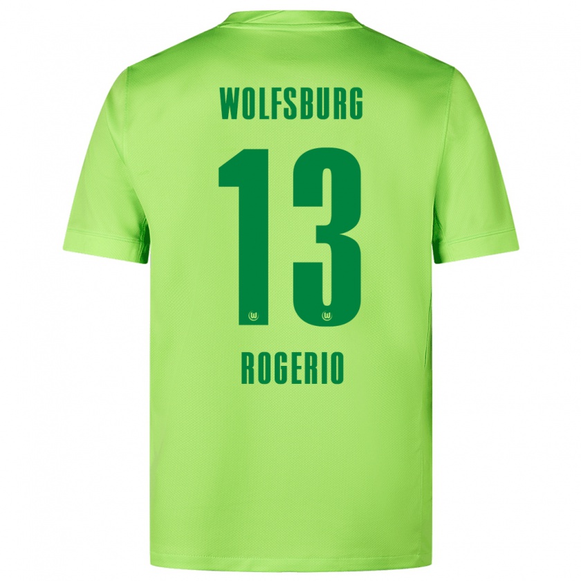 Kandiny Hombre Camiseta Rogério #13 Verde Fluorescente 1ª Equipación 2024/25 La Camisa Chile