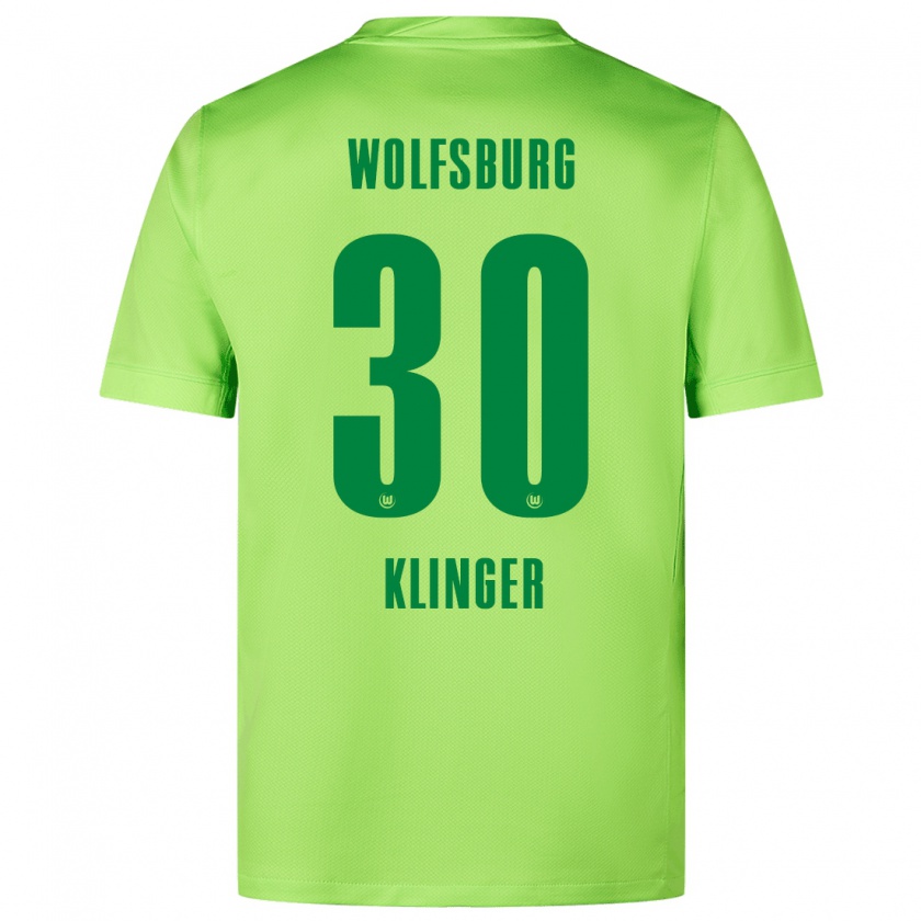 Kandiny Hombre Camiseta Niklas Klinger #30 Verde Fluorescente 1ª Equipación 2024/25 La Camisa Chile