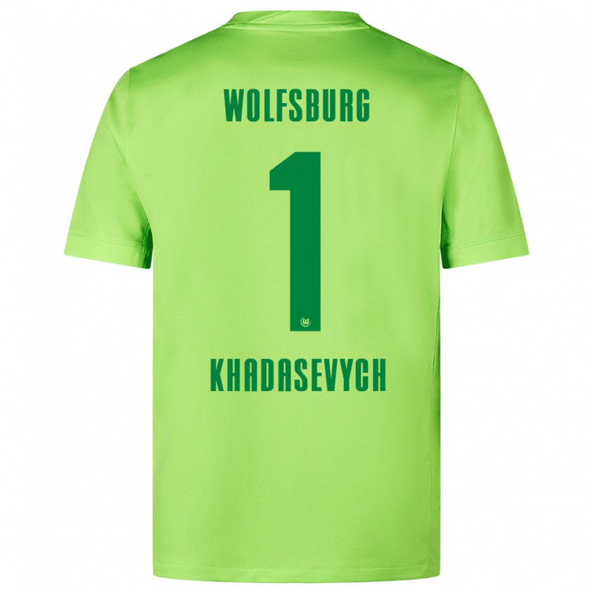 Kandiny Hombre Camiseta Kyrylo Khadasevych #1 Verde Fluorescente 1ª Equipación 2024/25 La Camisa Chile