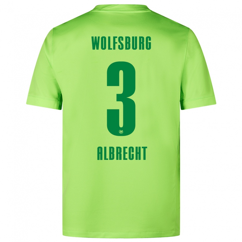 Kandiny Hombre Camiseta Ben Albrecht #3 Verde Fluorescente 1ª Equipación 2024/25 La Camisa Chile