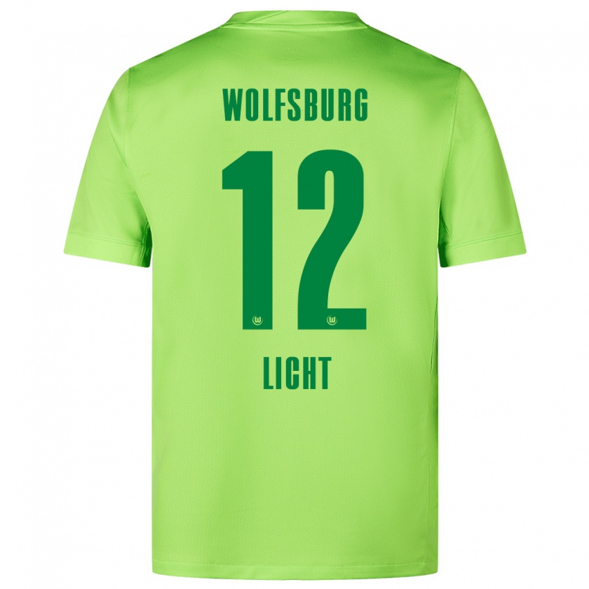 Kandiny Hombre Camiseta Philipp Licht #12 Verde Fluorescente 1ª Equipación 2024/25 La Camisa Chile