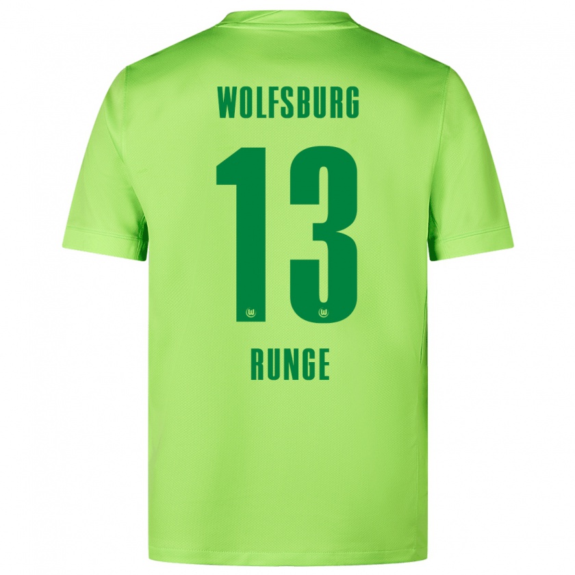 Kandiny Hombre Camiseta Mads Runge #13 Verde Fluorescente 1ª Equipación 2024/25 La Camisa Chile